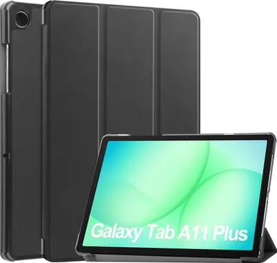 Produktbild von Samsung Galaxy Tab A11 Plus Hülle - Coverup Tri-Fold Ständer Klapphülle mit Schlaf/Wach-Funktion - Schwarz