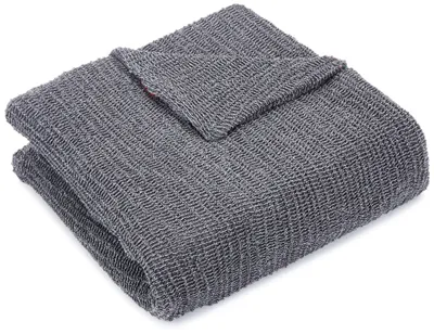 Elastischer Flügelstuhlbezug, Polyester-Baumwolle, Grau, 90x22x110 cm