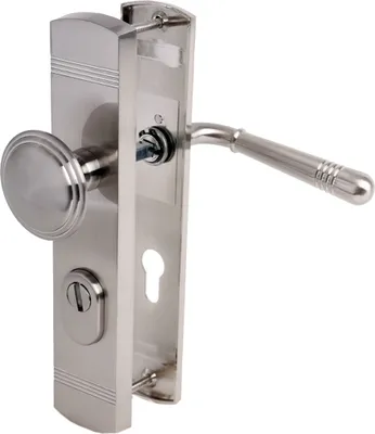 Produktbild von Türgriff Türklinke Türbeschlag Türdrücker in Nickel matt Drückergarnitur Schutzbeschlag 10/92mm