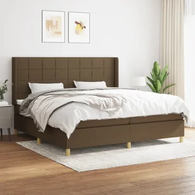 Produktbild von Cloris Designermöbel Boxspringbett mit Matratze Dunkelbraun 200x200 cm Stoff 2024 Neu