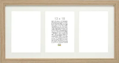 Produktbild von Deknudt S66KB3 Galerie 3x13x18 Holz naturfarbe mit Passepartout