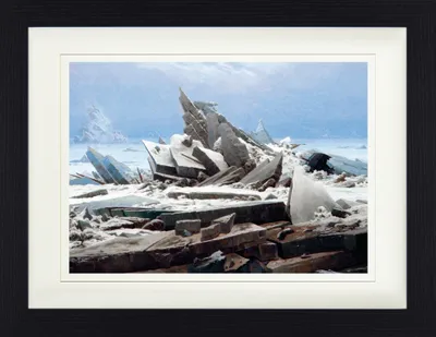 Produktbild von Caspar David Friedrich Gerahmtes Bild Mit Edlem Passepartout | Wand-Bilder | Im Bilderrahmen - Das Eismeer, 1823 (30 x 40 cm)