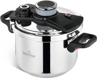 Produktbild von Schnellkochtopf 8 Liter Dampfkochtopf Edelstahl Kochtopf Swiss Haus Induktion EDELSTAHLFür alle Herdarten Induktion