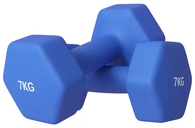 Immagine prodotto di Set 2 Manubri Palestra 7 kg Pesi esagonali per Allenamento Blu