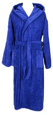 Image de ARTG - Peignoir pour femmes, avec capuche LT5811 (S-M) (bleu véritable)