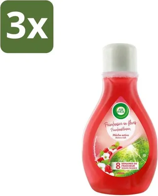Obrázok produktu pre Air Wick – osviežovač vzduchu – Active Wick Malina & Kvet – 375 ml – výhodné balenie – 3 kusy
