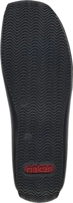 Produktbild von Rieker Damen Slipper kleine Füße elegant Reißverschluss leicht Leder L1780, Größe:37 EU, Farbe:Schwarz