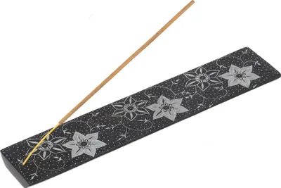 Produktbild von Speckstein Räucherstäbchenhalter - Blume, Grau, 1*5*25 cm, Räucherstäbchen Halter