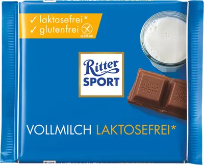 Image de Ritter Sport lait entier sans lactose 100g