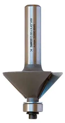 Image de Mèche à chanfreiner 45° HM micrograin + roulement D. 31,4 x Lt. 60 x Lu. 10 x Q 6 mm x Z3 - Diamwood