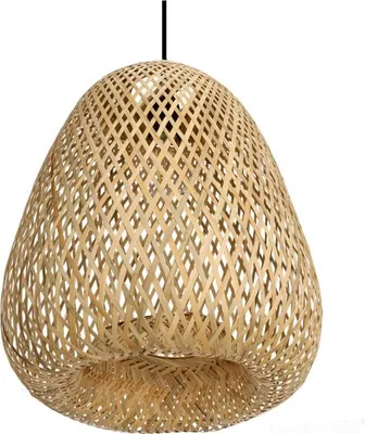 Productafbeelding van Bamboe hanglamp, boho-stijl, 30 cm, 1x E27, naturel