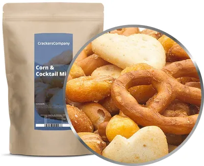 Produktbild von CrackersCompany Mais-Cocktail-Mischung (Corn & Cocktail Mix), ZIP-Beutel 250 g