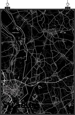 Produktbild von Mr. & Mrs. Panda Bild Straelen DIN A5 - Geschenk, wanddeko, drucke, Wandbild, Stadt Dorf Karte Landkarte Map Stadtplan, kunstdruck poster