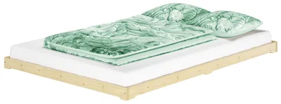 Produktbild von Niedrigbett unbehandeltes Holz 140x200 Fichte Tanne V-60.47N-14ohne Zubehör