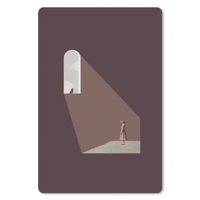 Produktbild von MuchoWow® Mauspad Mousepad Vintage - Vogel - Abstrakt - Mädchen 18x27 cm - Mousepads - Maus Mat - Pad - Mausunterlage