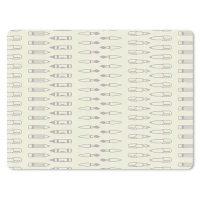 Produktbild von MuchoWow® Mauspad Mousepad Bleistift - Schablonen - Pinsel 23x19 cm - Mousepads - Maus Mat - Pad - Mausunterlage - Schreibtischunterlage - Mauspad