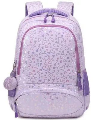 Produktbild von Kinder Schulranzen Schultasche Mädchen Erdbeere Grundschule 1. Klasse Kinderrucksack Brustgurt Lila