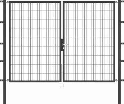Produktbild von Alberts Doppeltor Flexo mit Zubehör, zum Einbetonieren, anthrazit, Breite 250 cm, Höhe 180 cm
