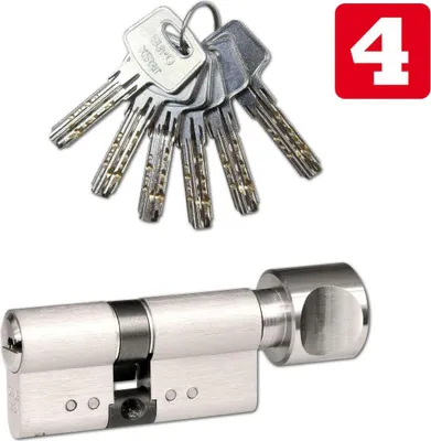 Obrázok produktu pre vložka cylindrická 30+35 s knoflíkem 6kl. Ni, 4.třída bezp.RICHTER