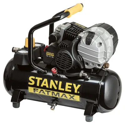 Productafbeelding van Stanley Fatmax Compressor met Drukregelaar - Oliegesmeerd - Verplaatsbaar - 12 Liter Tank - 10 Bar - 1500 W - 230 V - Geluidsniveau 97 dB - Staal - Anti-Slip Handvat - Zwart/Geel