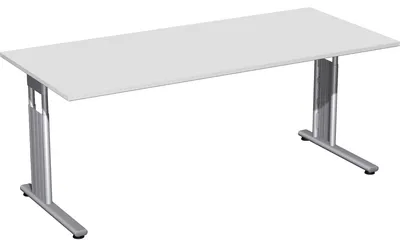 Produktbild von Schreibtisch B1800xT800mm, Flex lichtgrau/silber