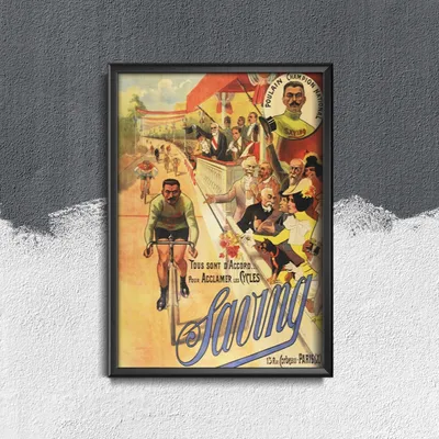 Produktbild von Poster - Canvas - Leinwand - 21 cm x 29,7 cm - Fotoposter - Leinwandkunst - Fahrrad