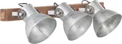 Produktbild von vidaXL Wandlampe Industriestil Silbern 65x25 cm E27
