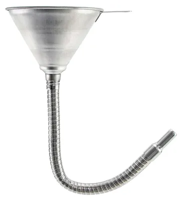 Produktbild von Trichter mit Filter – Metalltrichter – Flexibel – Universell einsetzbar – Robust – Länge 370 mm
