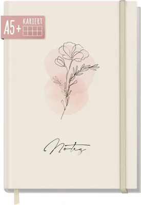 Produktbild von paper&you Notizbuch Classic A5 / kariert / Dainty Flower / Häfft-Verlag