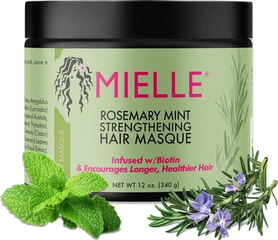 Produktbild von Haarmaske Haarwachstum Haarkur Stärkend Rosmarin Aroma Minze Mielle Organics, 1x 340 g
