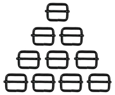 10 Regulatoren, Gurtverschieber, Verkürzer, Schnalle, 25x20x4mm schwarz matt