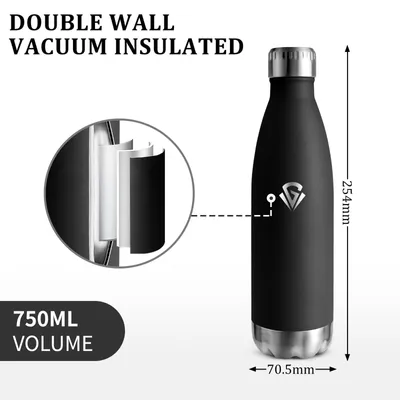 Image de Bouteille d'eau en acier inoxydable Mujigaga, 750 ml, isotherme et étanche