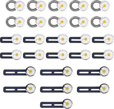 Produktbild von Knoopverlenging-Set für Jeans - 30 Stück - für Damen und Herren - Metall.