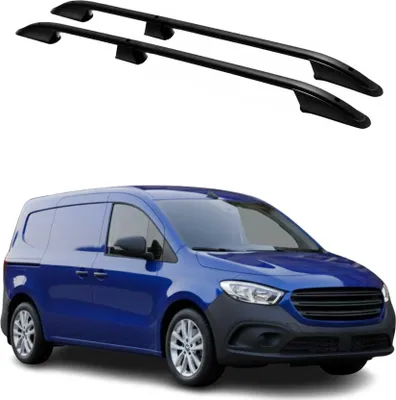 Image de Barres de toit longitudinales pour Mercedes Citan 2021-2025 Aluminium Noir 2 Pcs