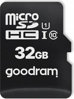 Zdjęcie produktu dla Goodram M1A0, 32 GB, MicroSDHC, Klasa 10, UHS-I, 100 MB/s, 10 MB/s