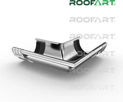 Produktbild von Rinnenwinkel Rinnenecke Außenecke inklusive Verbinder von Roofart ( verzinkt ) Größe 7 tlg