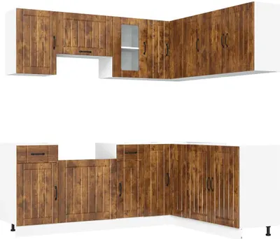 Produktbild von 11-tlg. Küchenschrank-Set Kalmar Räuchereiche Holzwerkstoff