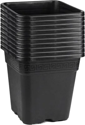Produktbild von 10x Topf viereckig 20,5 x 20,5 x 22cm (6L), Pflanztopf, Blumentopf, Pflanzkübel