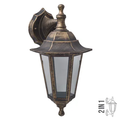 Immagine prodotto di Lampada da parete per esterni CAPRI IP44 E27 1x60W marrone arrugginito