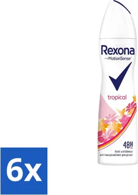 Image de Rexona – Déodorant spray – Motion Sense – Tropical – Antitranspirant & Transpirant – 150 ml – Pack économique – 6 pièces