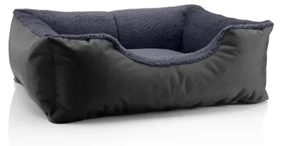 Obrázek produktu pro Pelíšek pro psy TEDDY, pohovka pro psy,(M) cca 70x55x18cm,THE-ROCK (černá/šedá)