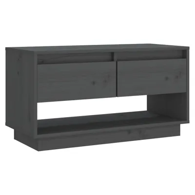 Produktbild von vidaXL TV-Schrank Grau 74x34x40 cm Massivholz Kiefer