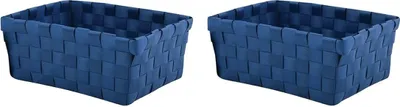 Immagine prodotto di Cestino MSV PP 19x14x8cm blu set da 2