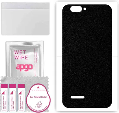 Produktbild von apgo Rückseite Schutzfolie, Skin, kompatibel mit Sharp R1S, Hinten Displayschutzfolie aus Vinylfolie, kratzfest, einfache Montage - Mattschwarz
