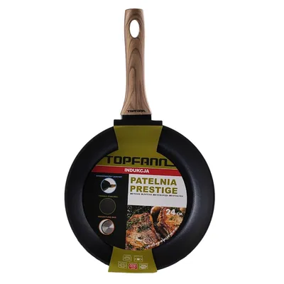 Produktbild von TOPFANN Bratpfanne 24 cm Schwarz | Pfanne Induktion | Antihaft Pfanne | Bratpfanne beschichtet