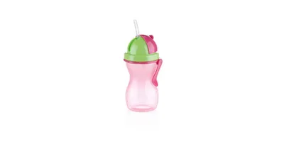 Obrázek produktu pro Tescoma Dětská láhev s brčkem BAMBINI 300 ml, zelená, růžová