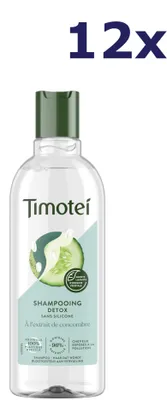 Immagine prodotto di 12 flaconi di shampoo Timotei - 300 ml - con estratto di cetriolo detox