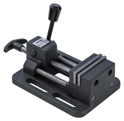 Bohrerschraubstock 75 mm, Profi-Schnellschub, Präzisionsbacken