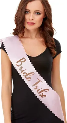 Imagen del producto de Schärpe "Bride Tribe" para despedida de soltera, color rosa - Talla única