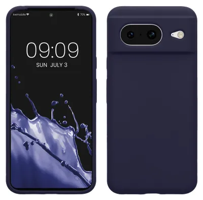 Produktbild von kwmobile Handyhülle für Google Pixel 8 Hülle, für Pixel 8 Case - Hülle Silikon - kabelloses Laden - Deep Ocean